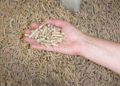 Proizvodnja in prodaja peletov iz smrekovega lesa kvalitete A1. Iz žagovine iz slovenskih žag.